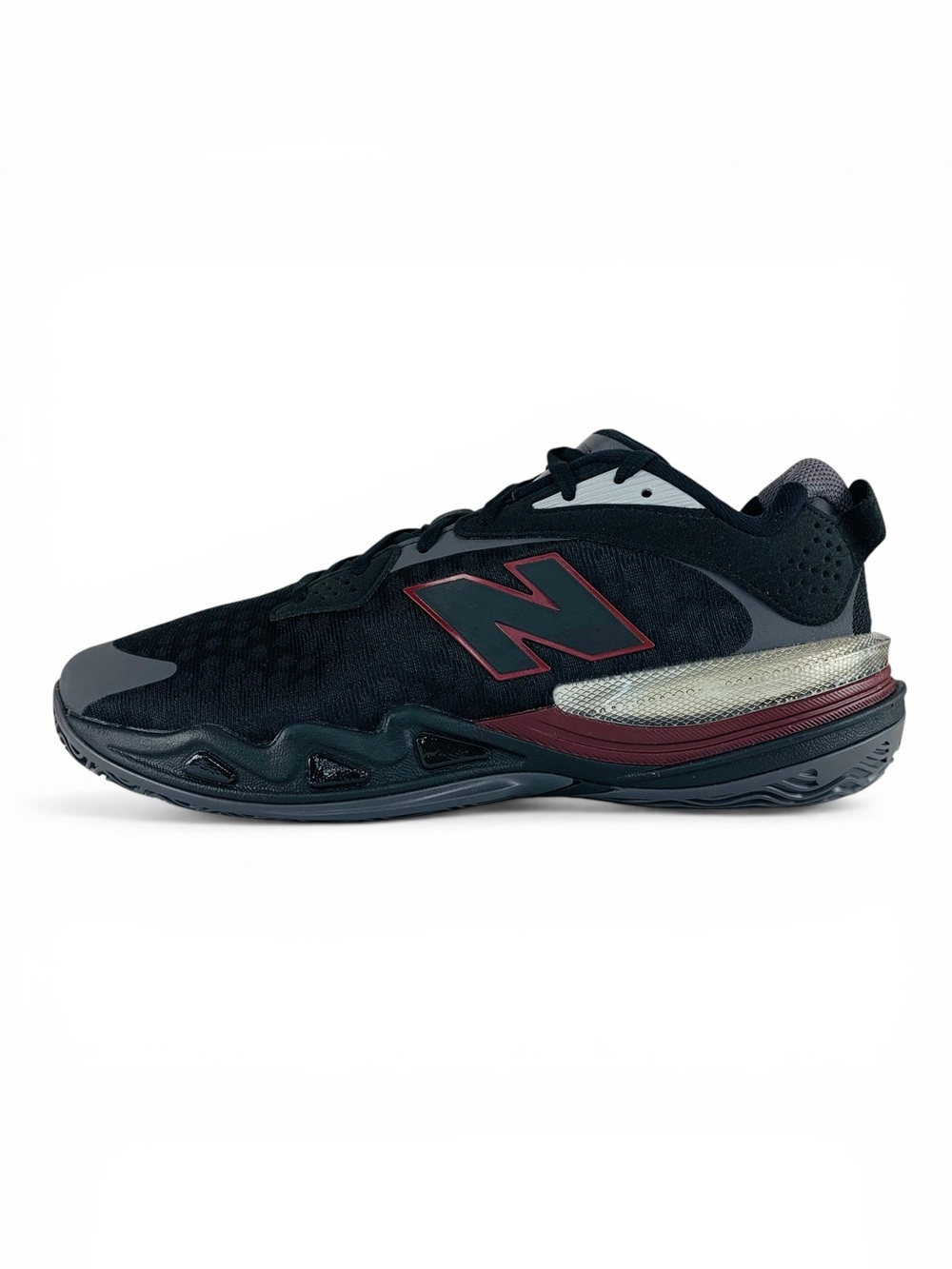 New Balance HESI Low v2 Black Classic Crimson Men's Basketball Shoes BBHSLMT2